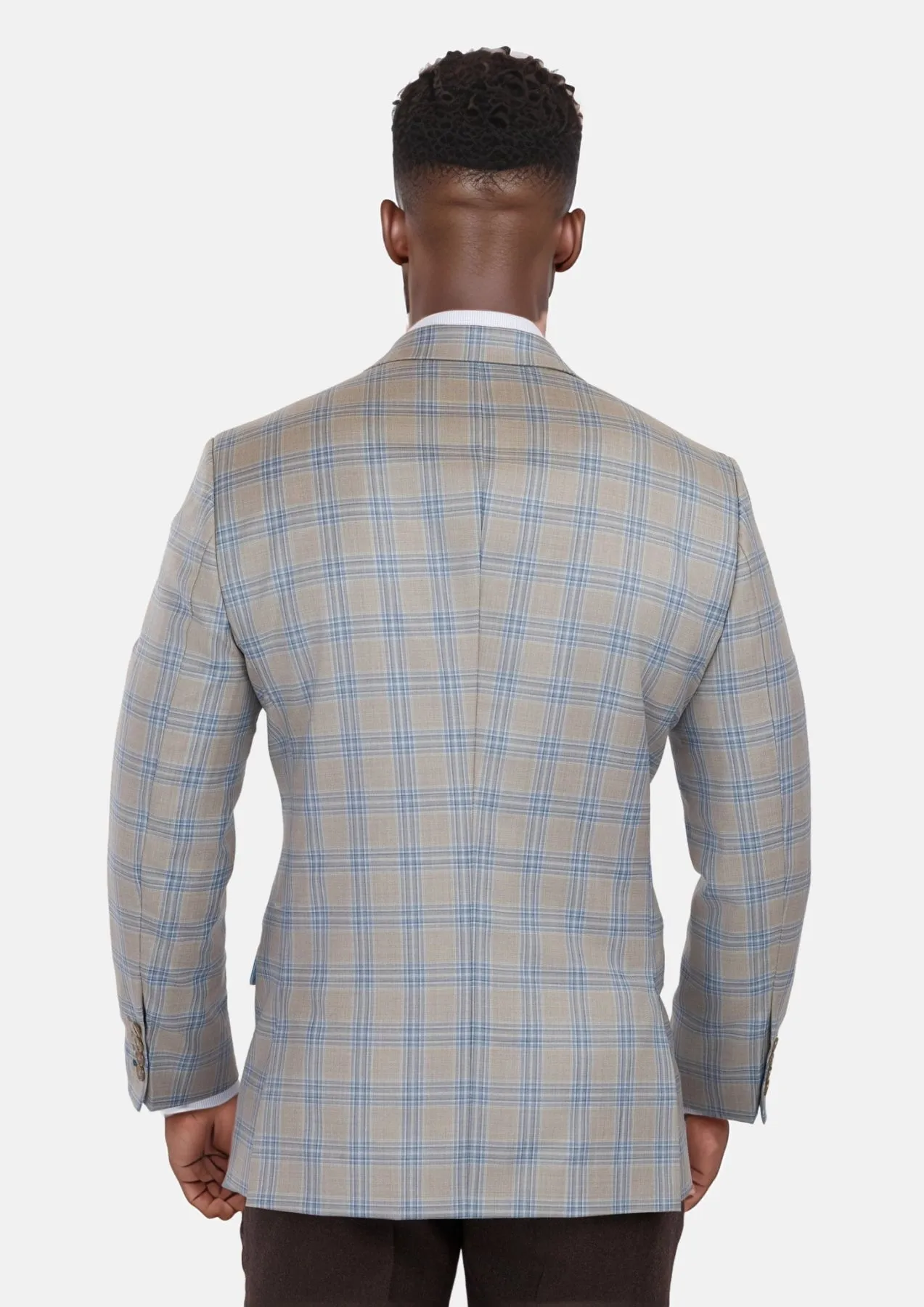 Milano Grey Checked Jacket sold by Sartoro product image thumbnail 5