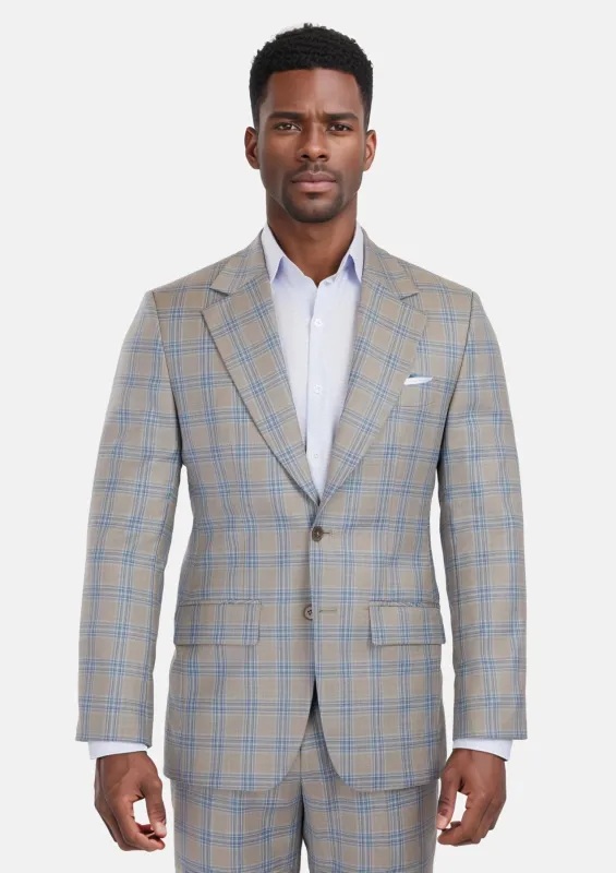 Milano Grey Checked Suit sold by Sartoro