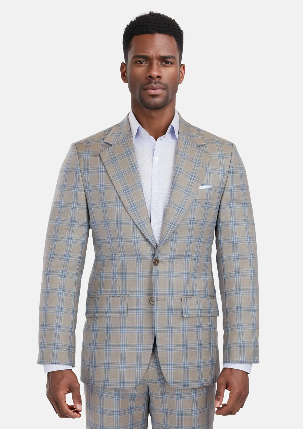Milano Grey Checked Suit sold by Sartoro