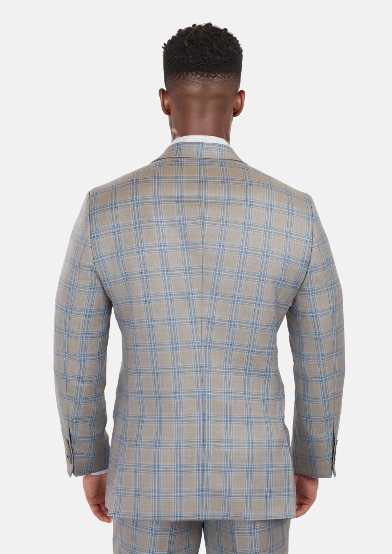 Milano Grey Checked Suit sold by Sartoro product image thumbnail 5
