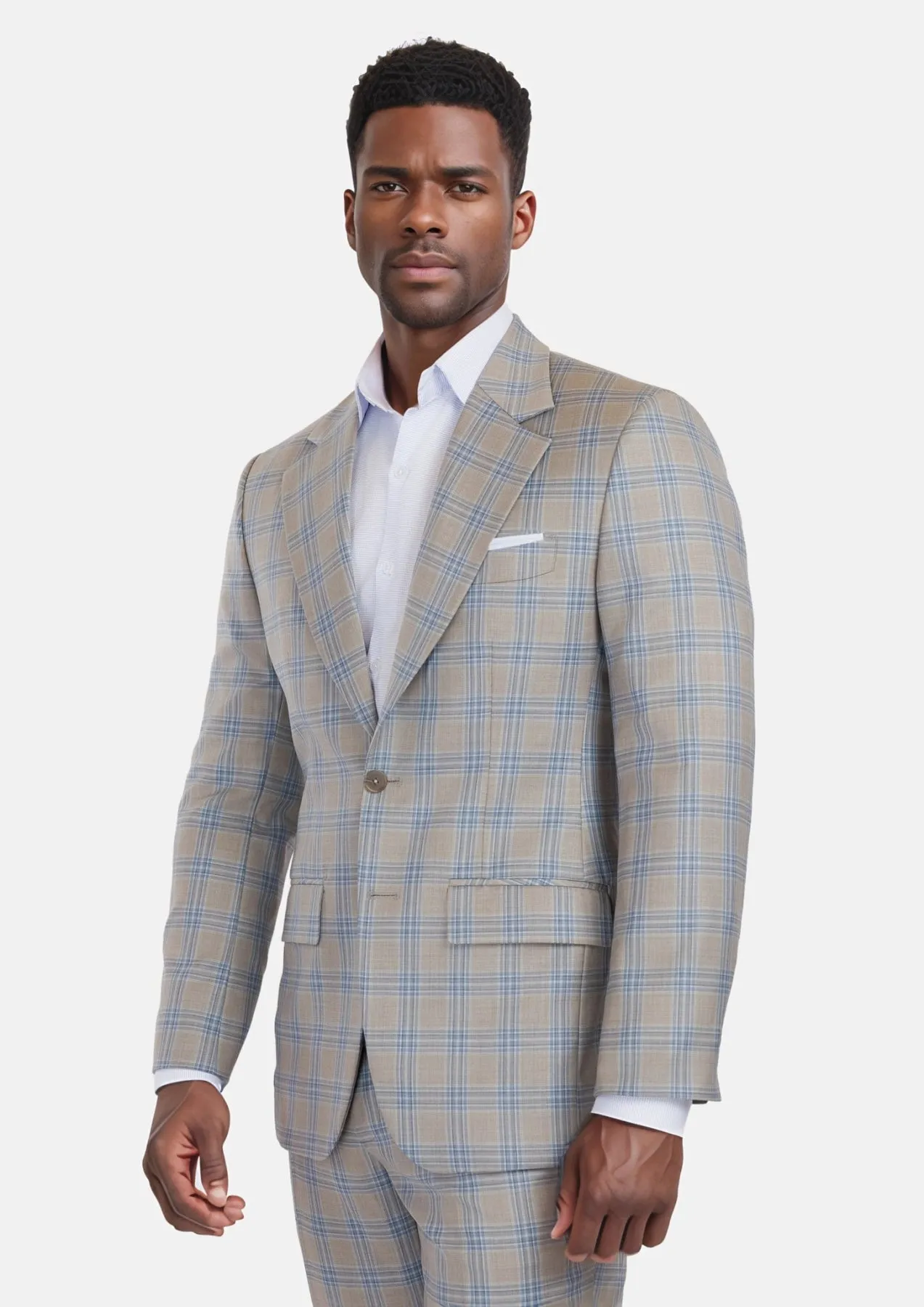 Milano Grey Checked Suit sold by Sartoro product image thumbnail 3