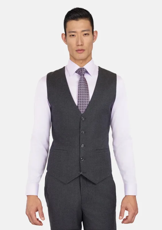 Charcoal Flannel Vest sold by Sartoro