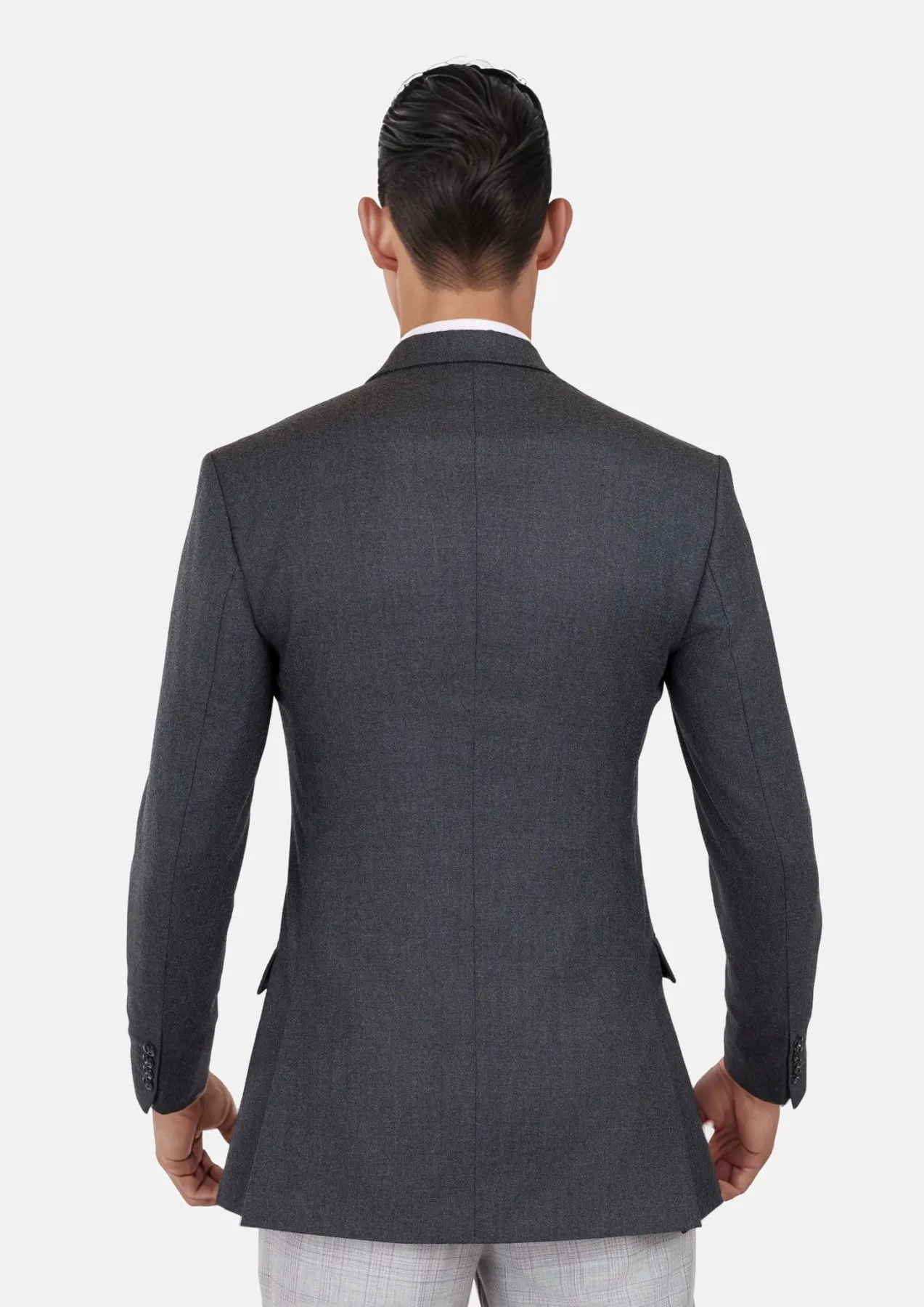 Charcoal Flannel Ellis Jacket sold by Sartoro product image thumbnail 5