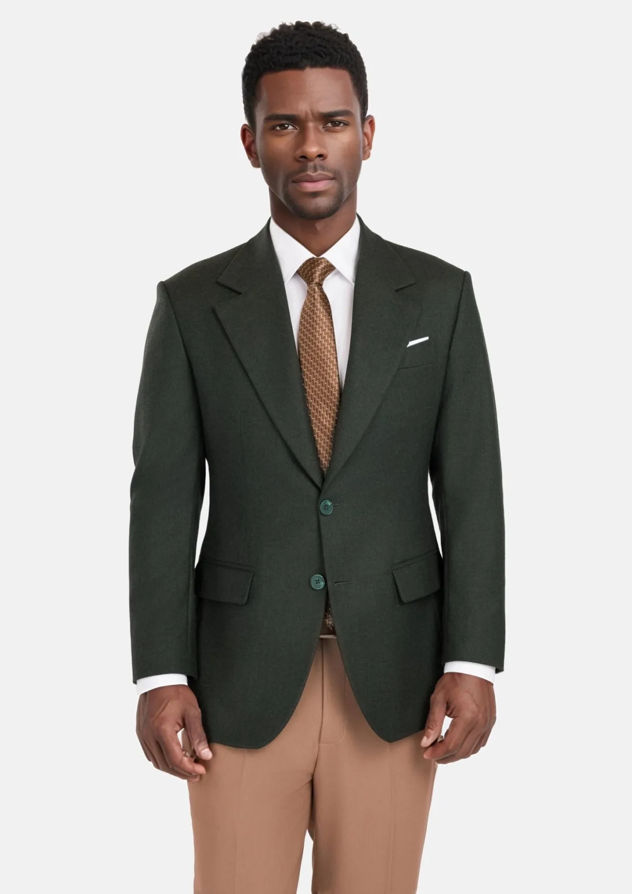 Forest Green Flannel Ellis Jacket sold by Sartoro