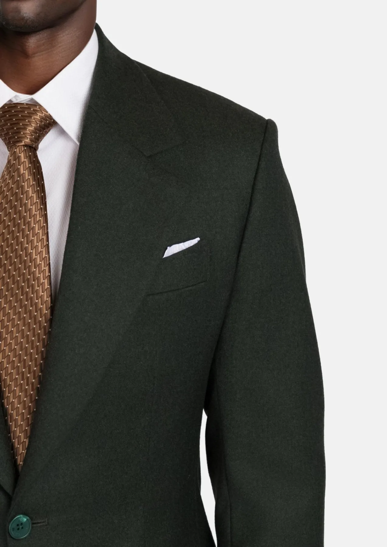 Forest Green Flannel Ellis Jacket sold by Sartoro product image thumbnail 2