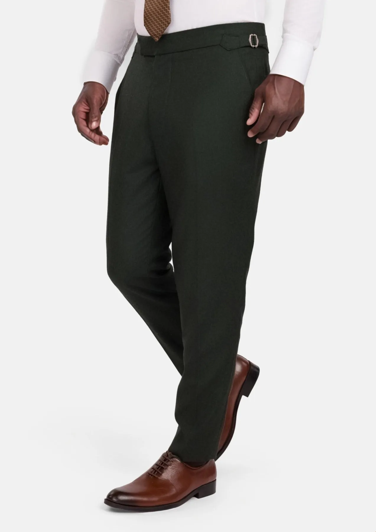 Forest Green Flannel Pants sold by Sartoro product image thumbnail 3