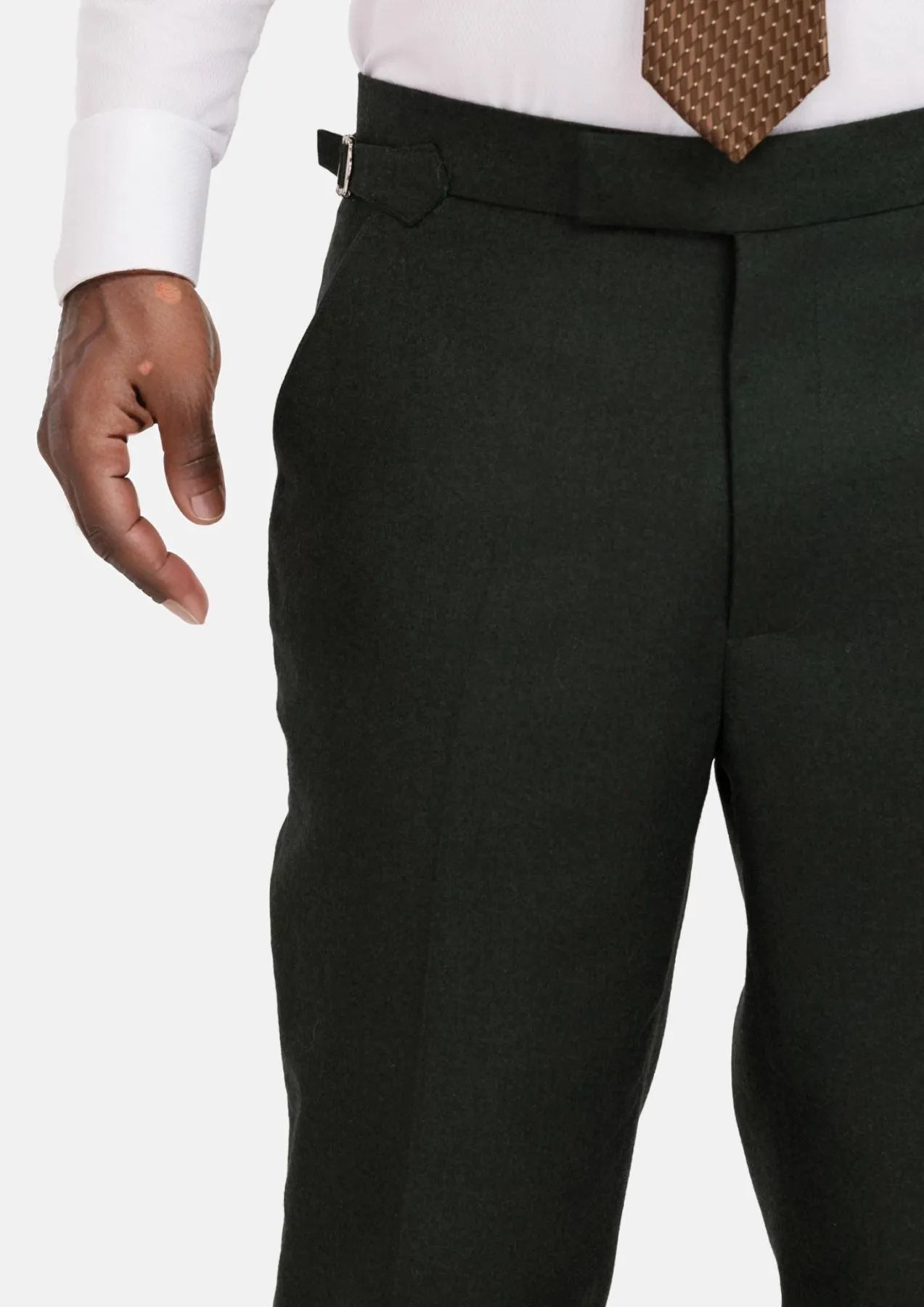 Forest Green Flannel Pants sold by Sartoro product image thumbnail 2