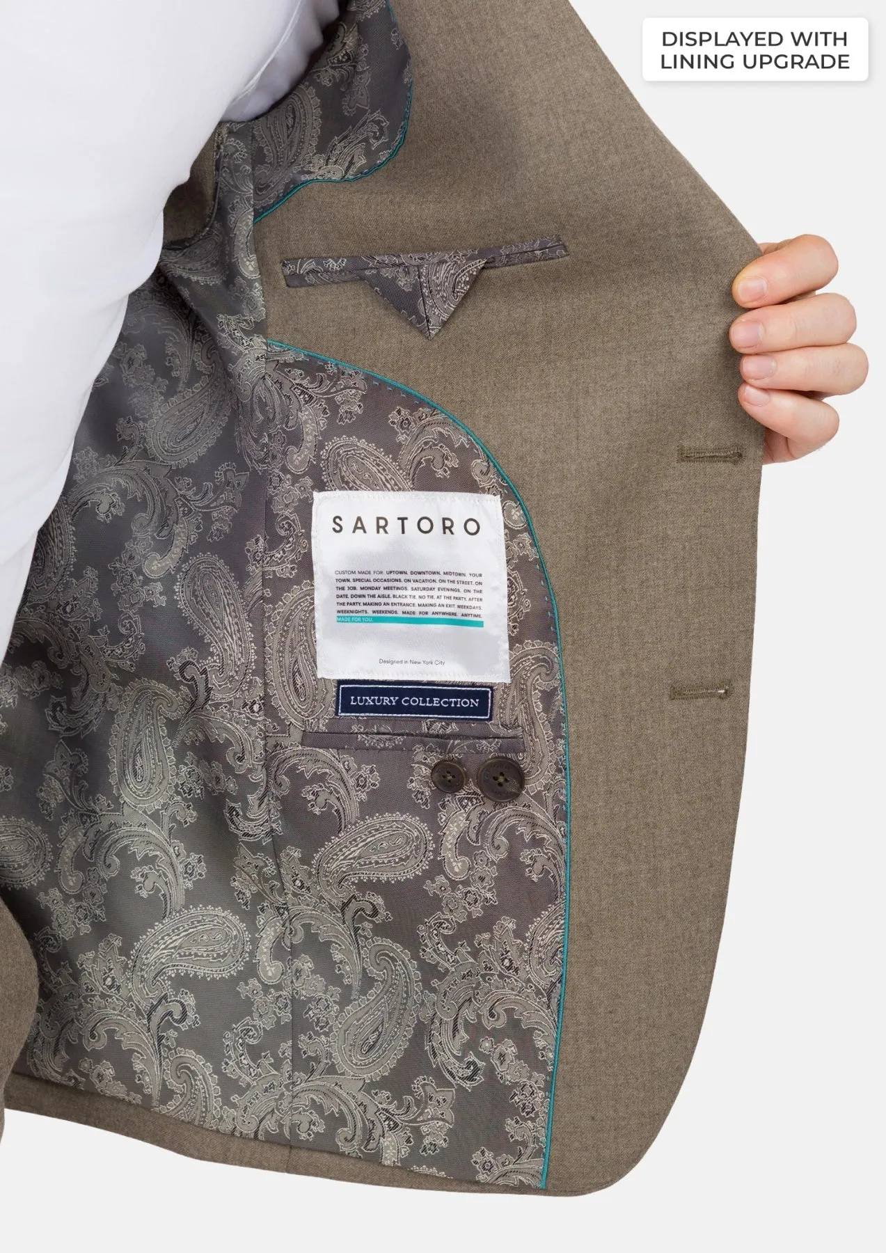 Astoria Brown Flannel Astor Suit sold by Sartoro product image thumbnail 4