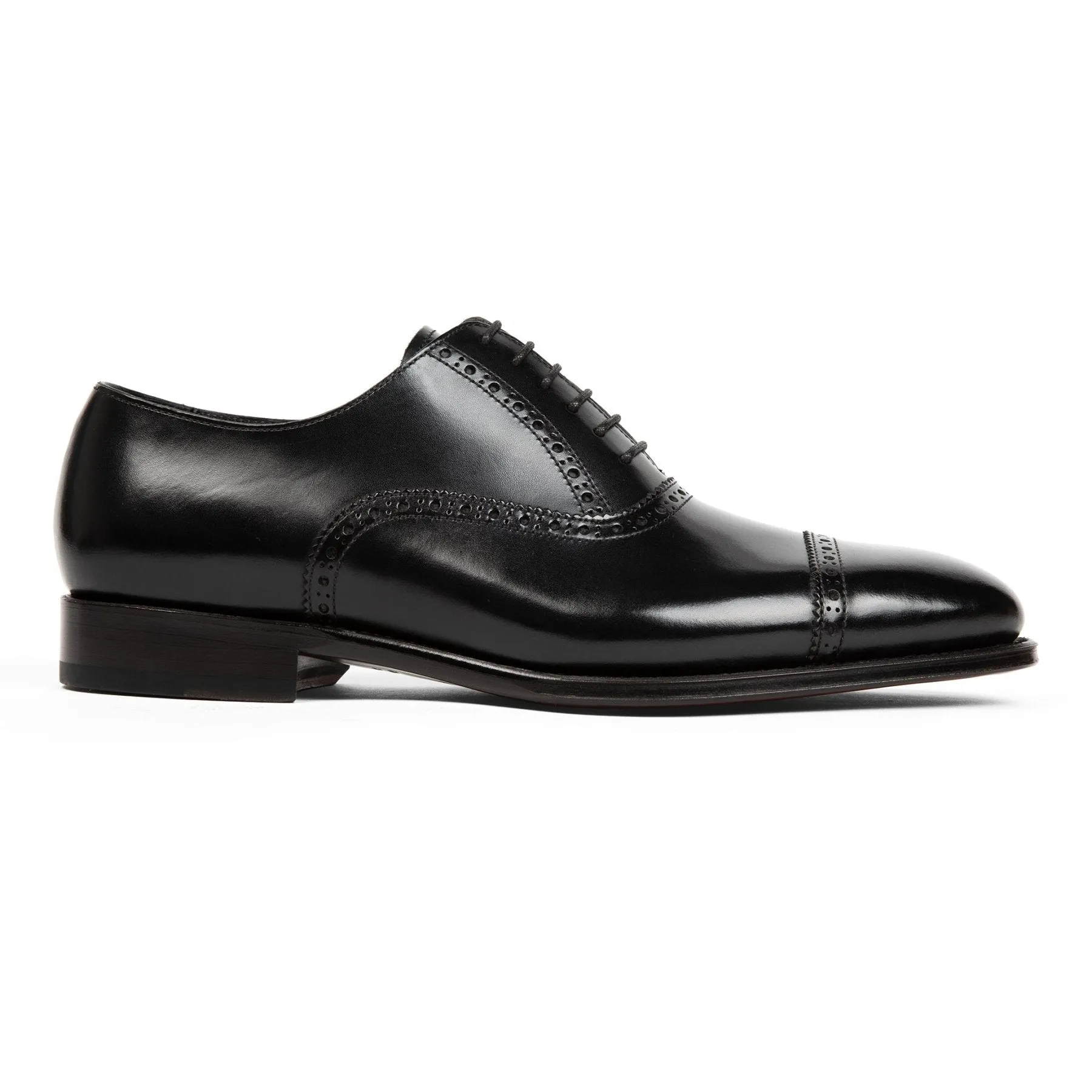 Windsor Brogue Cap-Toe // Obsidian Black sold by Sartoro