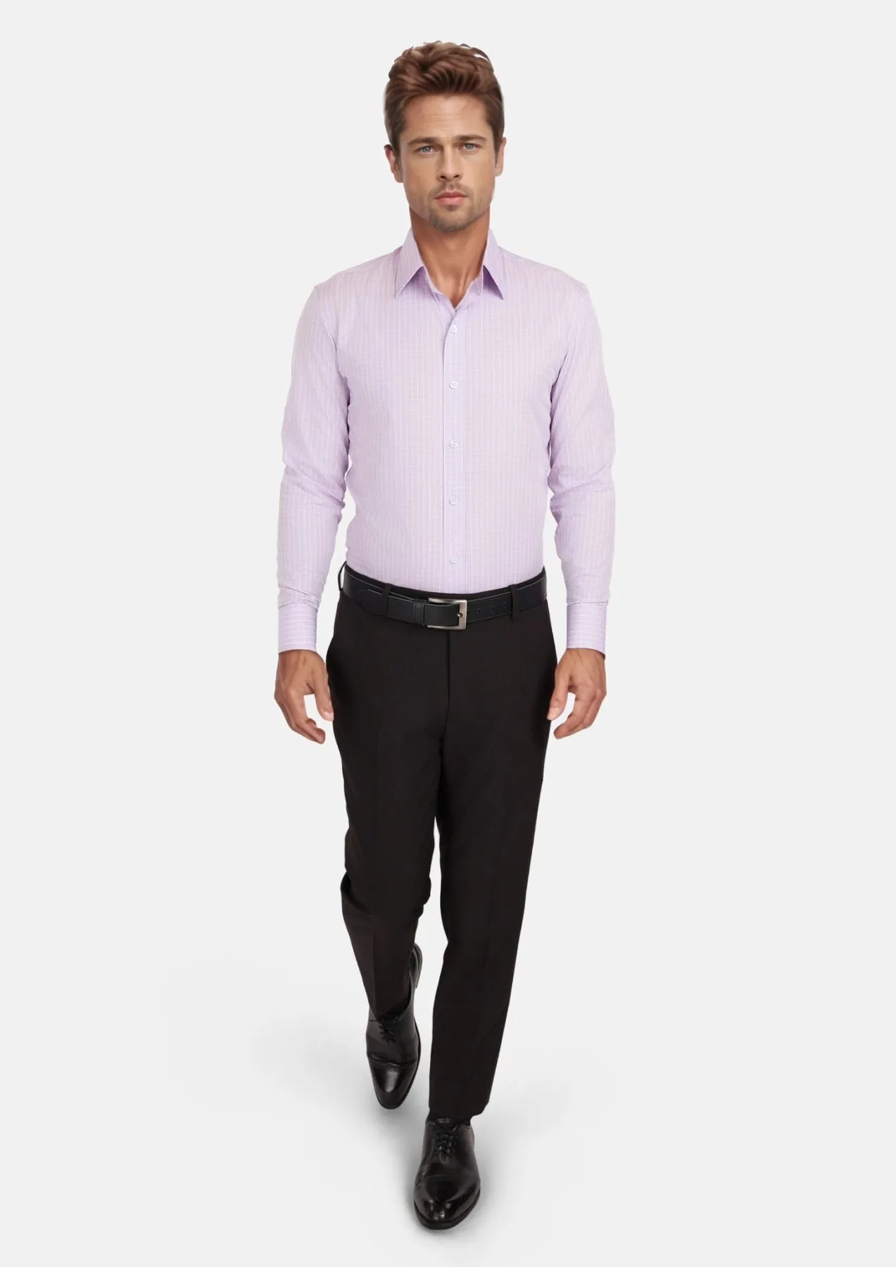 Lavender Plaid Shirt sold by Sartoro product image thumbnail 4