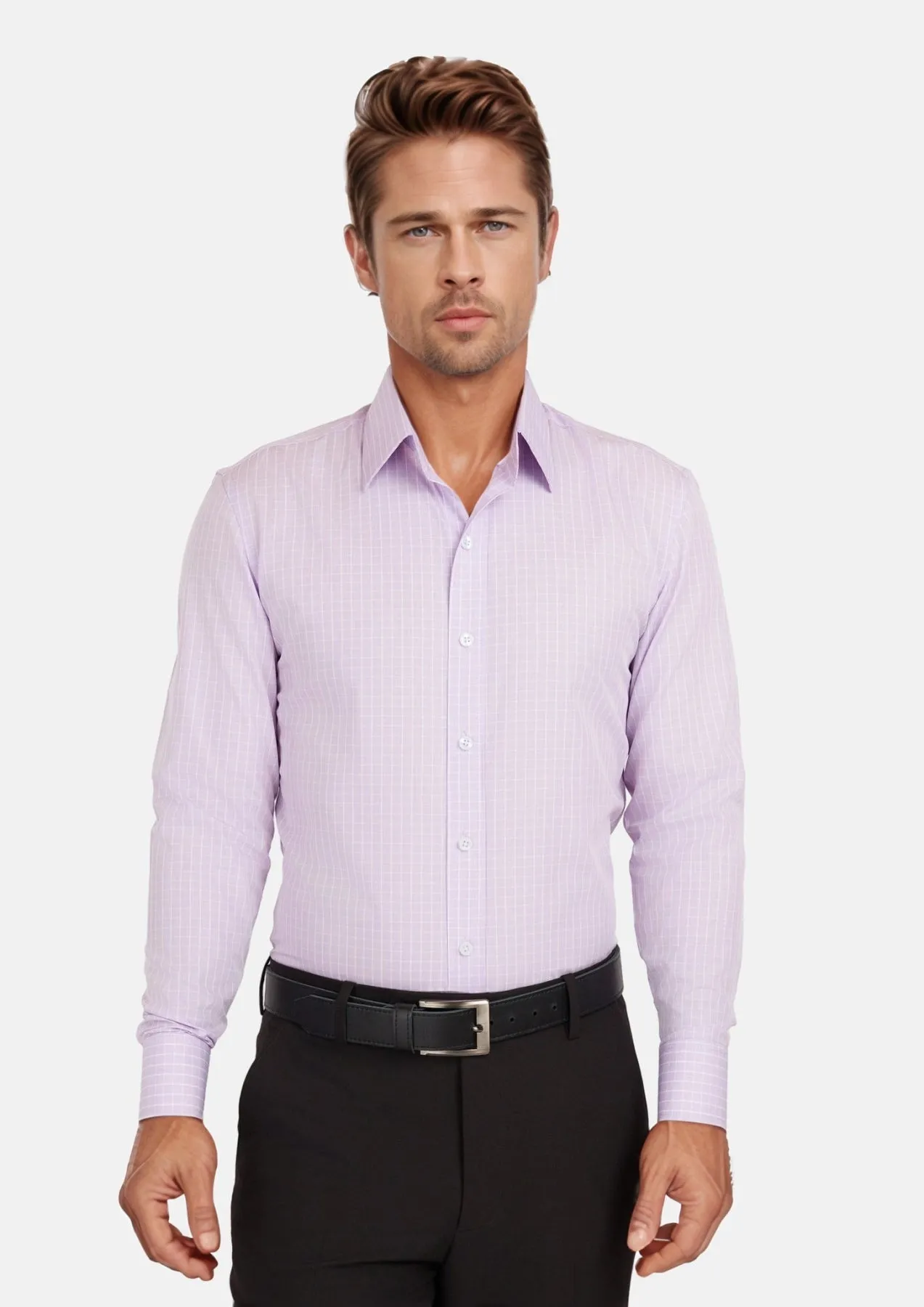 Lavender Plaid Shirt sold by Sartoro product image thumbnail 2