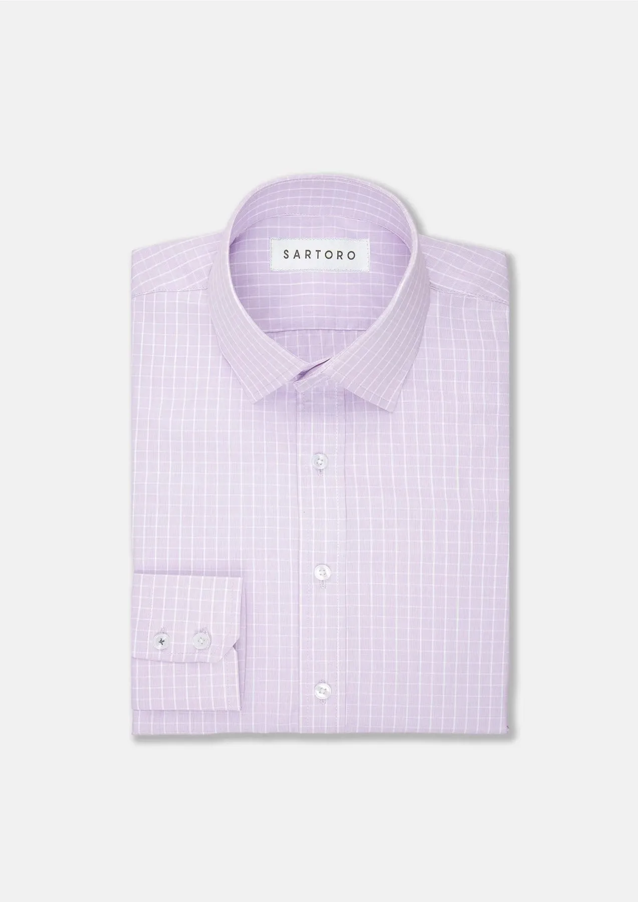 Lavender Plaid Shirt sold by Sartoro