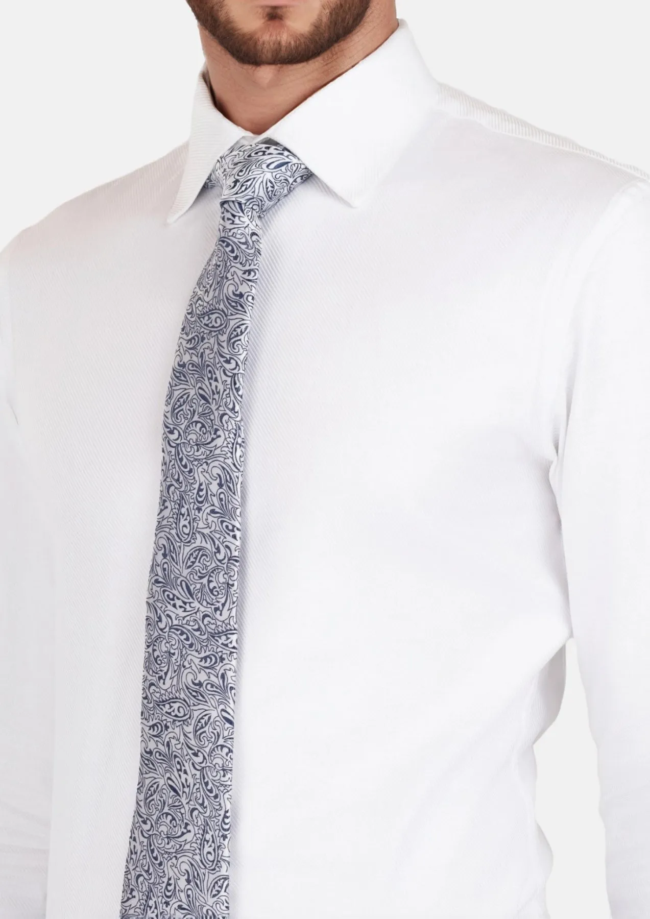 Pure White Stripe Shirt sold by Sartoro product image thumbnail 3