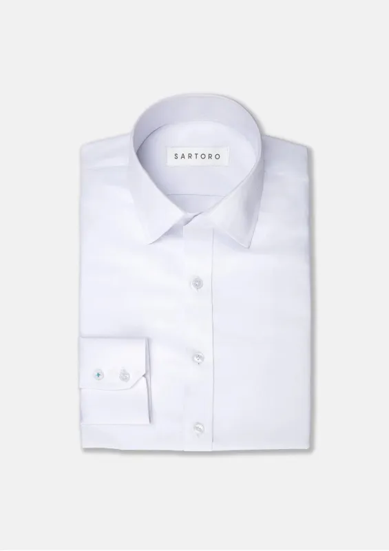 White Egyptian Cotton Broadcloth Shirt - SPECIAL sold by Sartoro