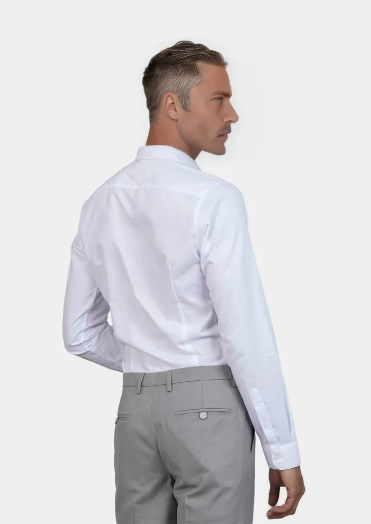 White Egyptian Cotton Broadcloth Shirt - SPECIAL sold by Sartoro product image thumbnail 5