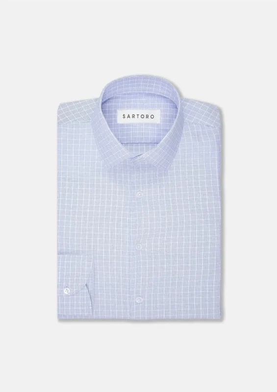 Icy Blue Grid Shirt sold by Sartoro