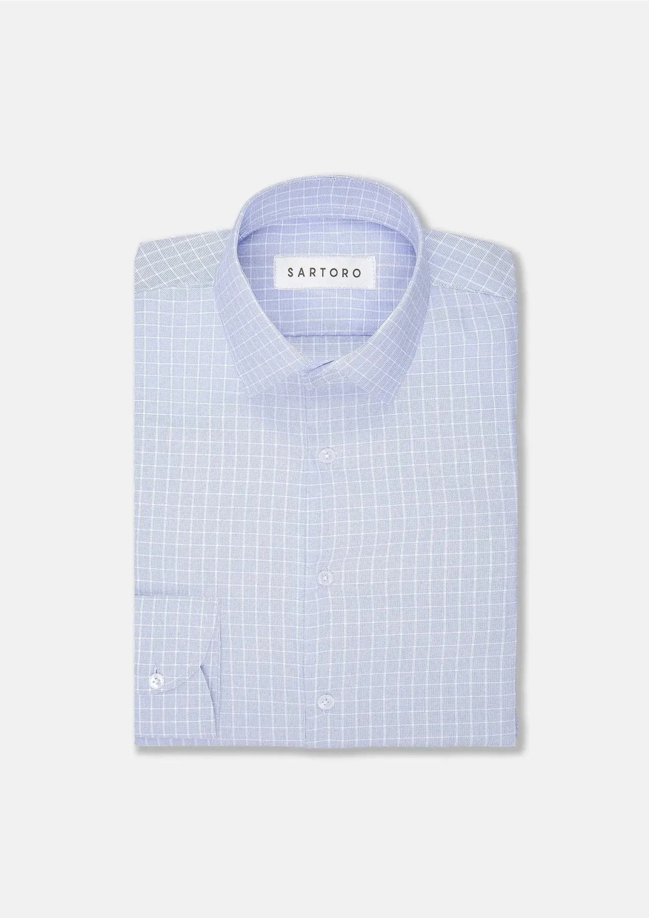 Icy Blue Grid Shirt sold by Sartoro