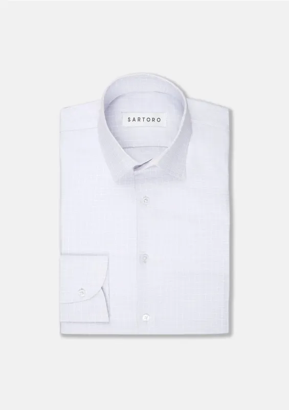 Pale Grey Grid Shirt sold by Sartoro