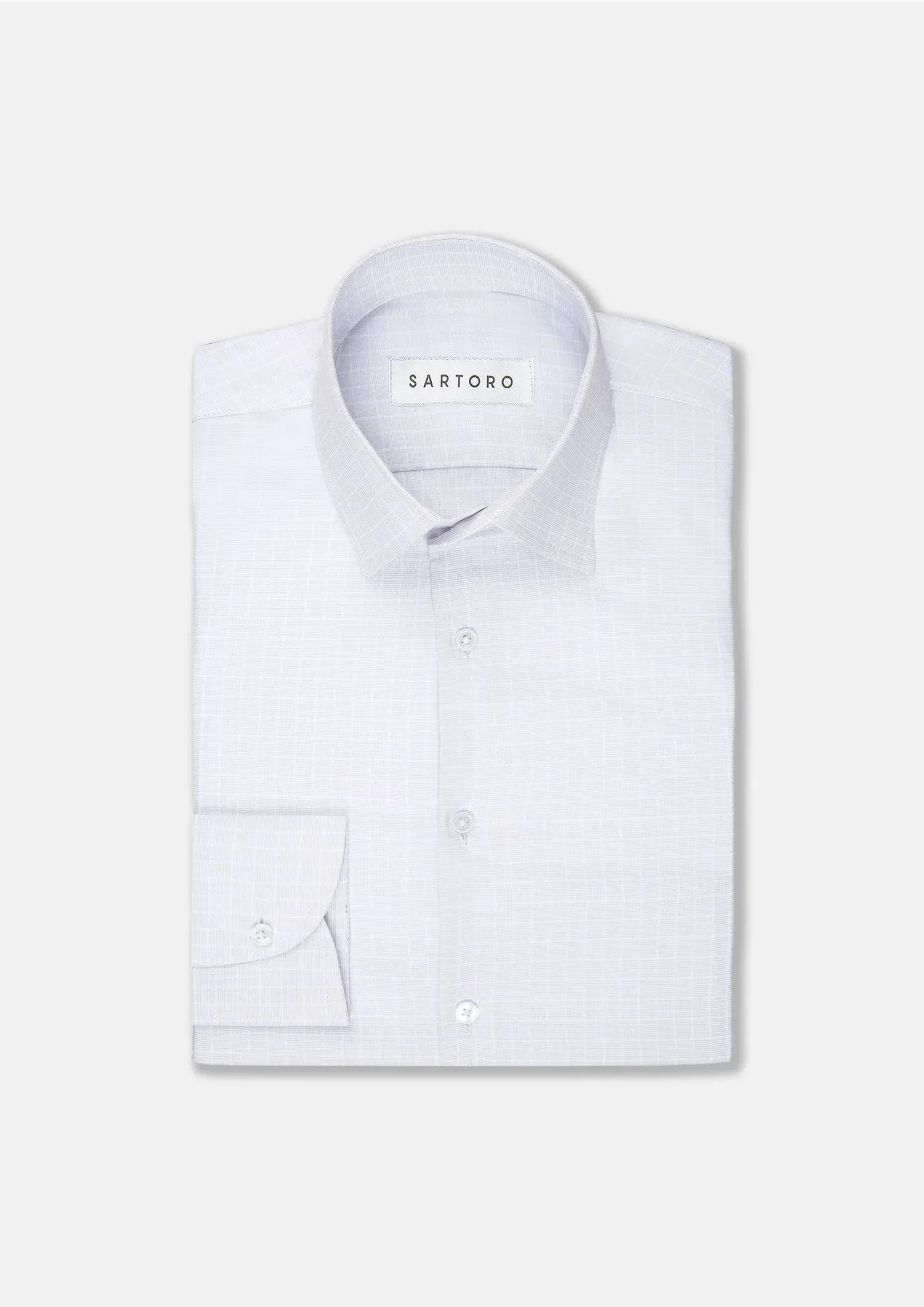 Pale Grey Grid Shirt sold by Sartoro