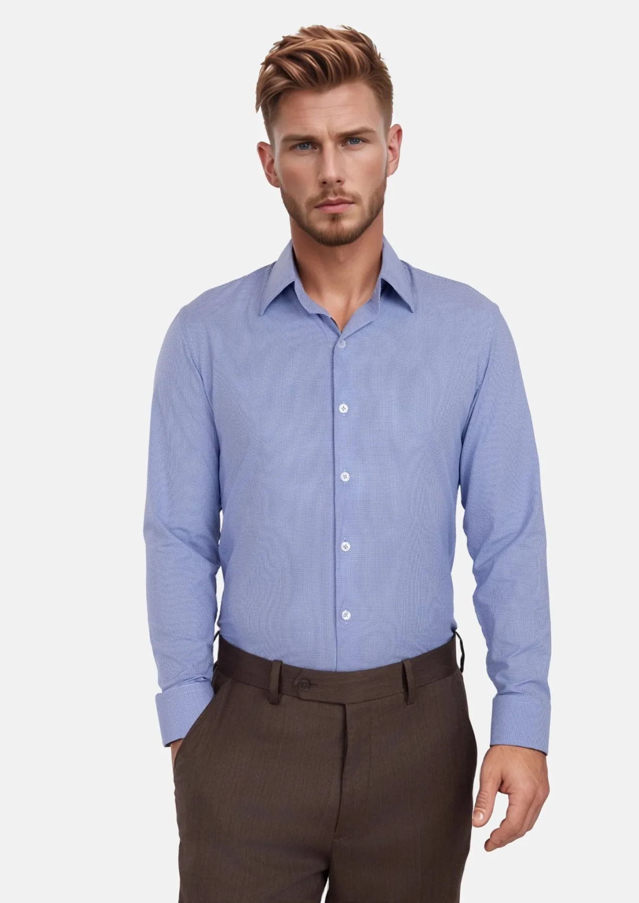 Violet Blue Houndstooth Shirt sold by Sartoro product image thumbnail 2