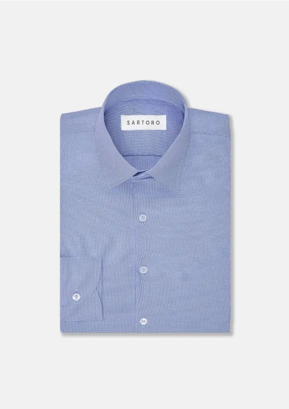 Violet Blue Houndstooth Shirt made by Sartoro