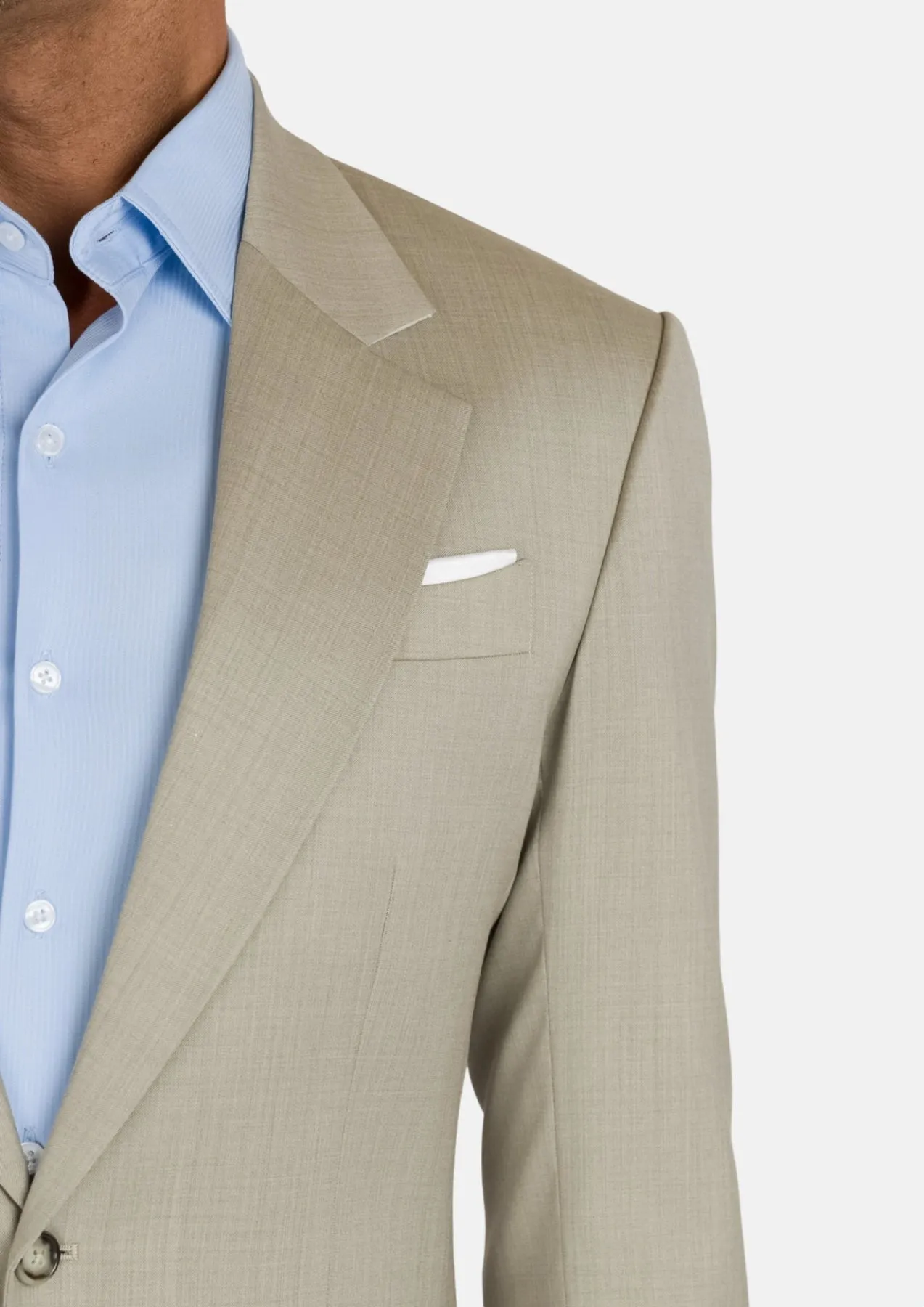 Beige Sandstone Italian Wool Jacket sold by Sartoro product image thumbnail 2