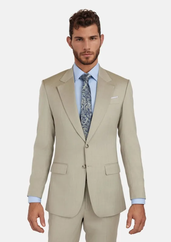Beige Sandstone Italian Wool Suit sold by Sartoro