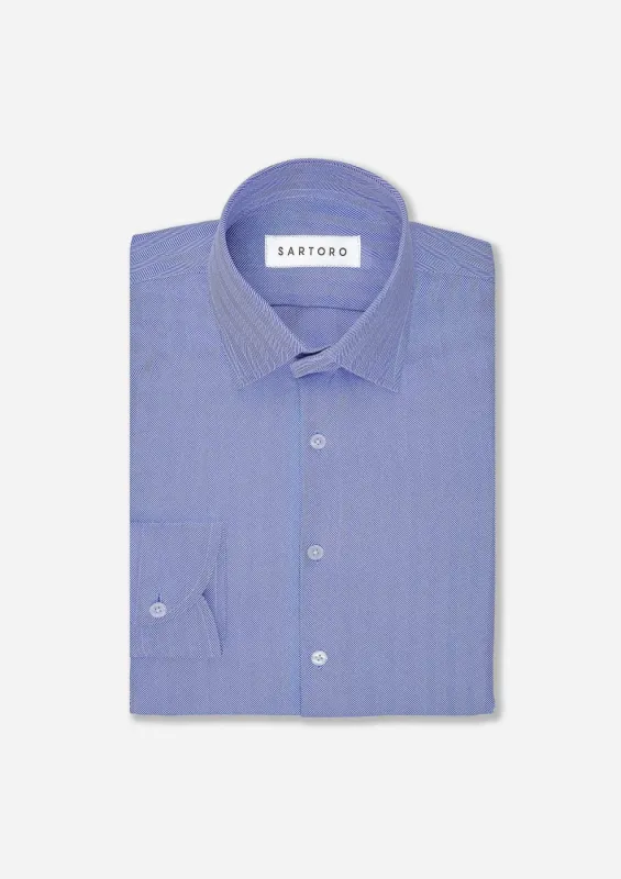 Midnight Blue Herringbone Shirt sold by Sartoro