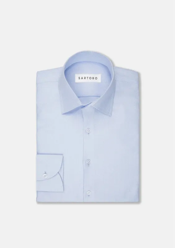 Ice Blue Herringbone Shirt sold by Sartoro