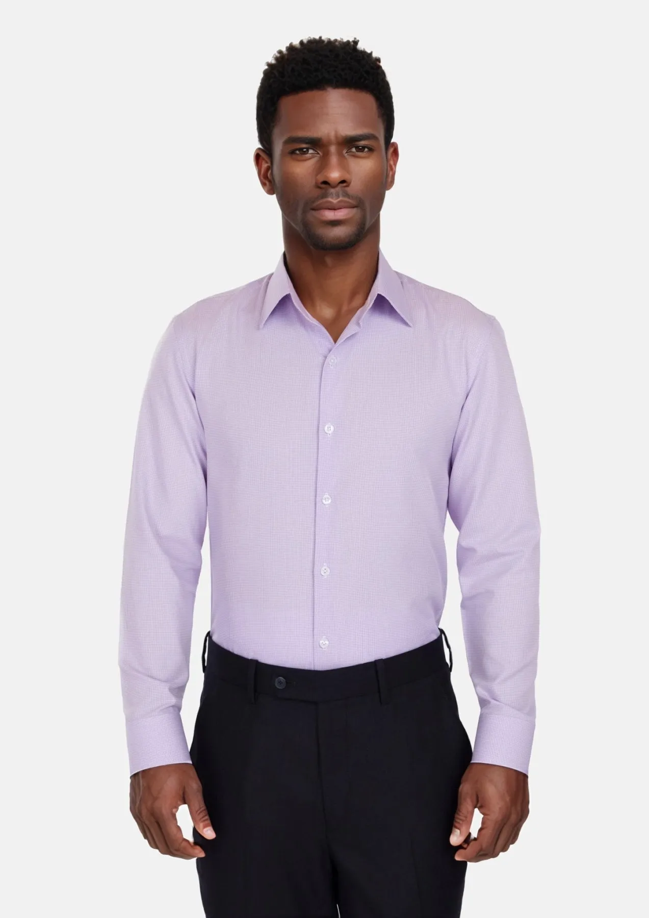 Lilac Houndstooth Shirt sold by Sartoro product image thumbnail 2