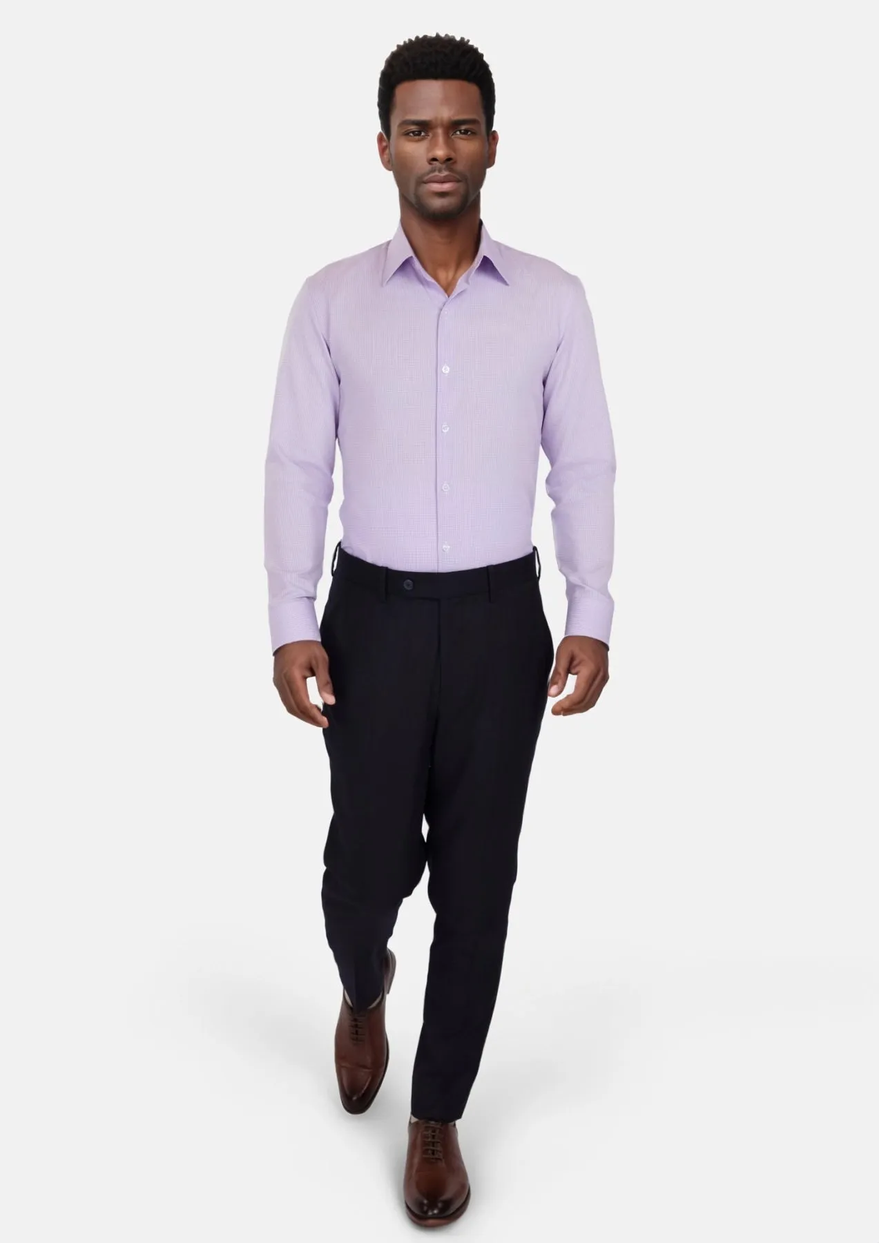Lilac Houndstooth Shirt sold by Sartoro product image thumbnail 4