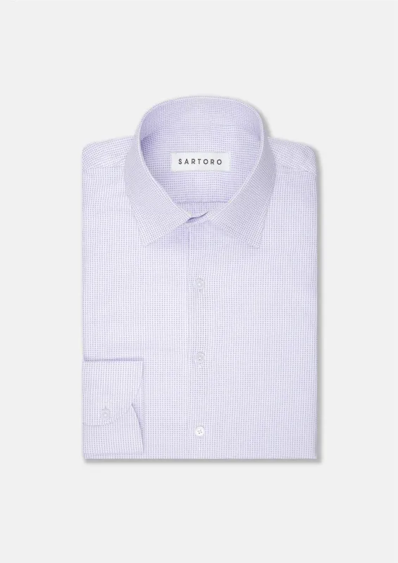 Lavender Microcheck Shirt sold by Sartoro