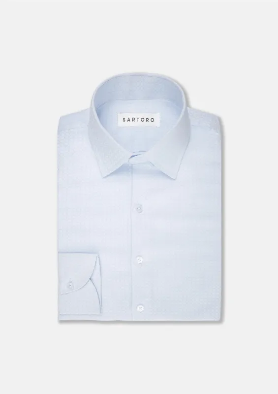 Air Blue Microcheck Shirt sold by Sartoro