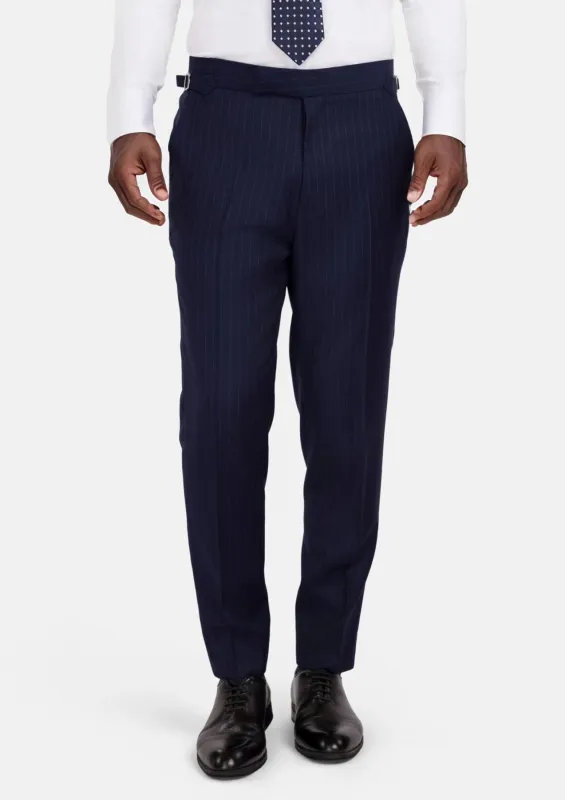 Oxford Blue Pinstripe Pants made by Sartoro