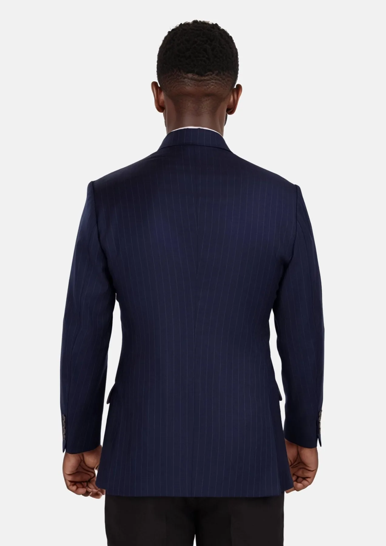 Oxford Blue Pinstripe Thompson Jacket sold by Sartoro product image thumbnail 5