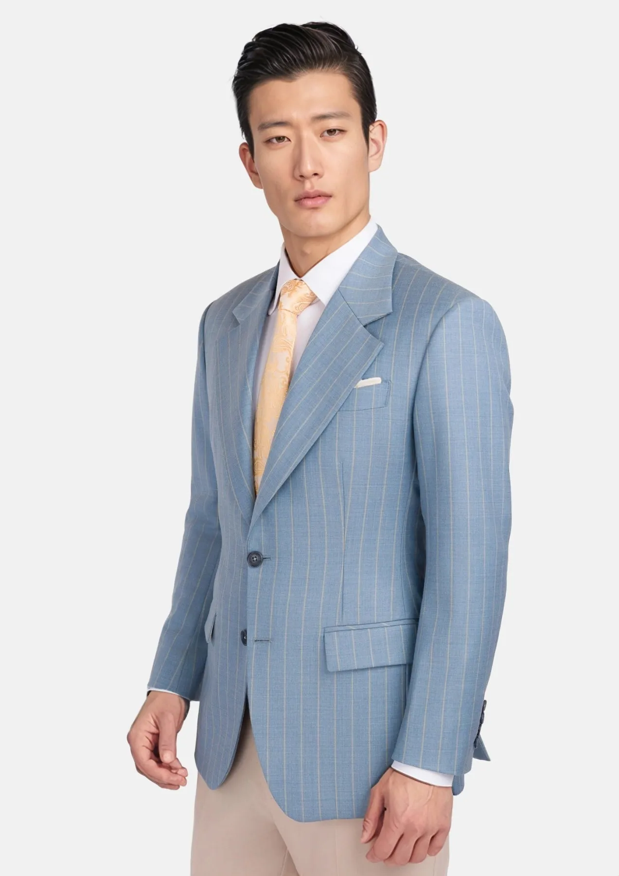 Sky Blue Pinstripe Ellis Jacket sold by Sartoro product image thumbnail 3