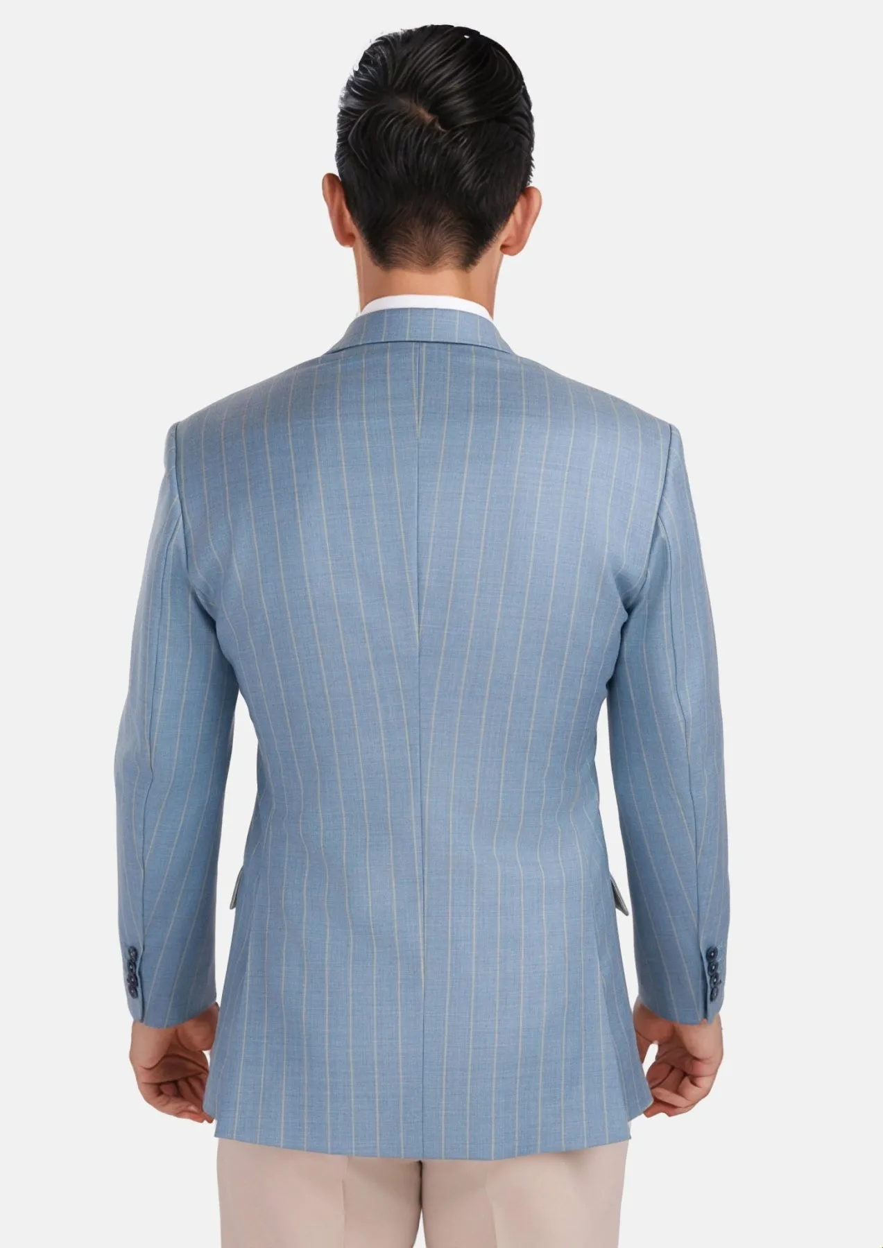 Sky Blue Pinstripe Ellis Jacket sold by Sartoro product image thumbnail 5