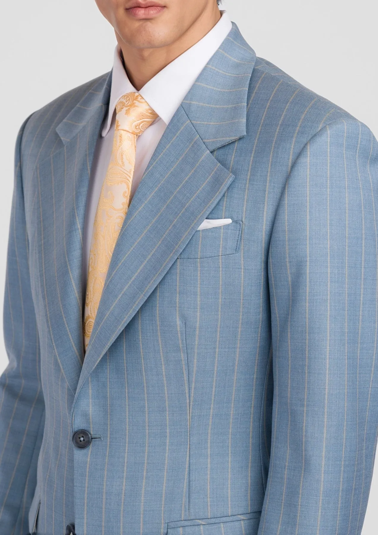 Sky Blue Pinstripe Ellis Suit sold by Sartoro product image thumbnail 5