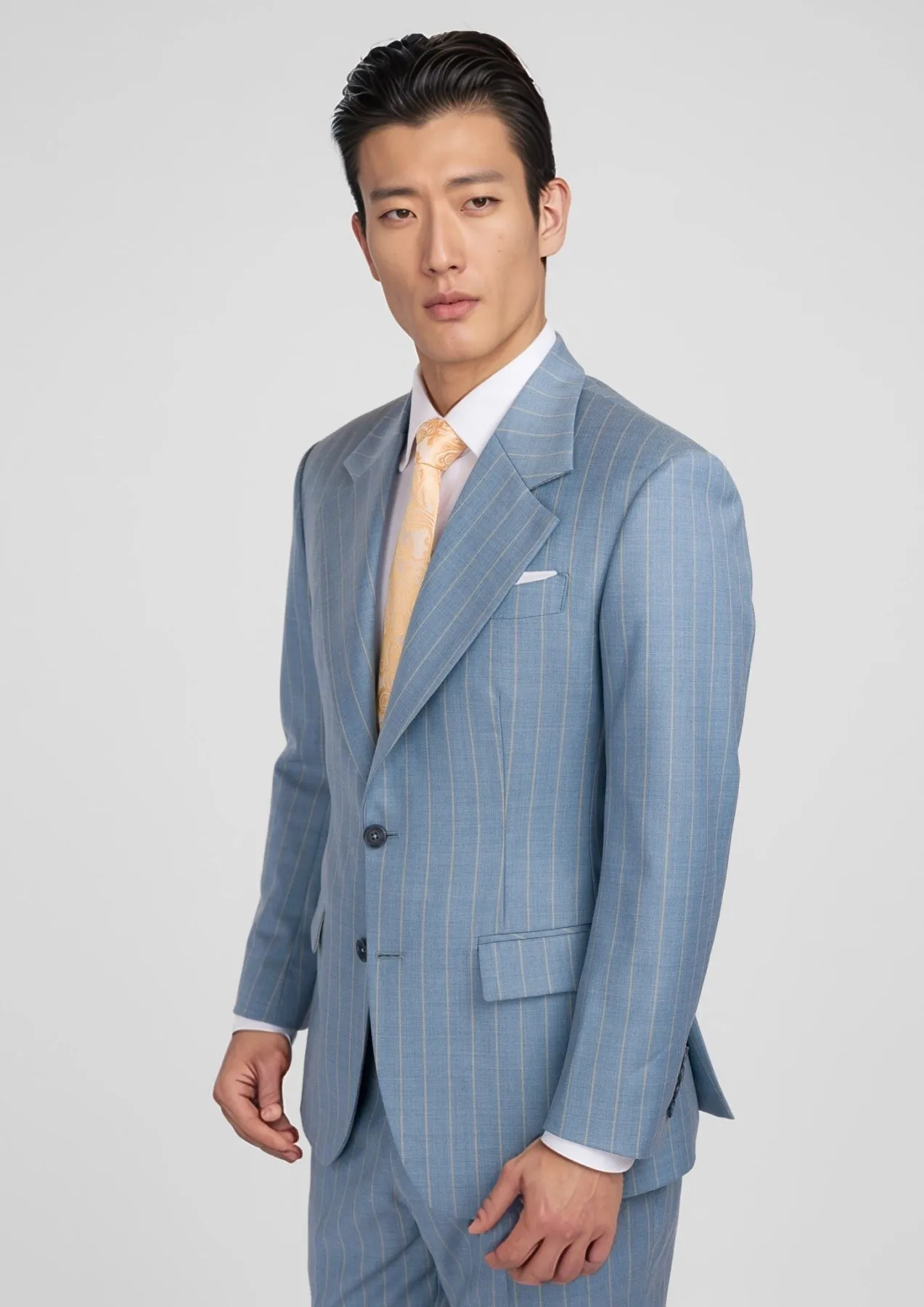 Sky Blue Pinstripe Ellis Suit sold by Sartoro product image thumbnail 3