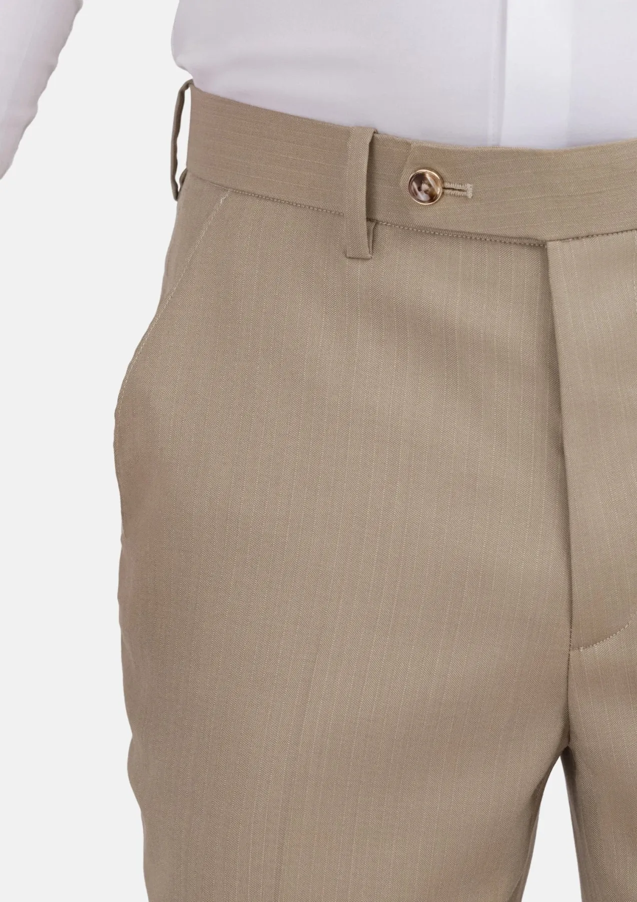 Sand Herringbone Pants sold by Sartoro product image thumbnail 2