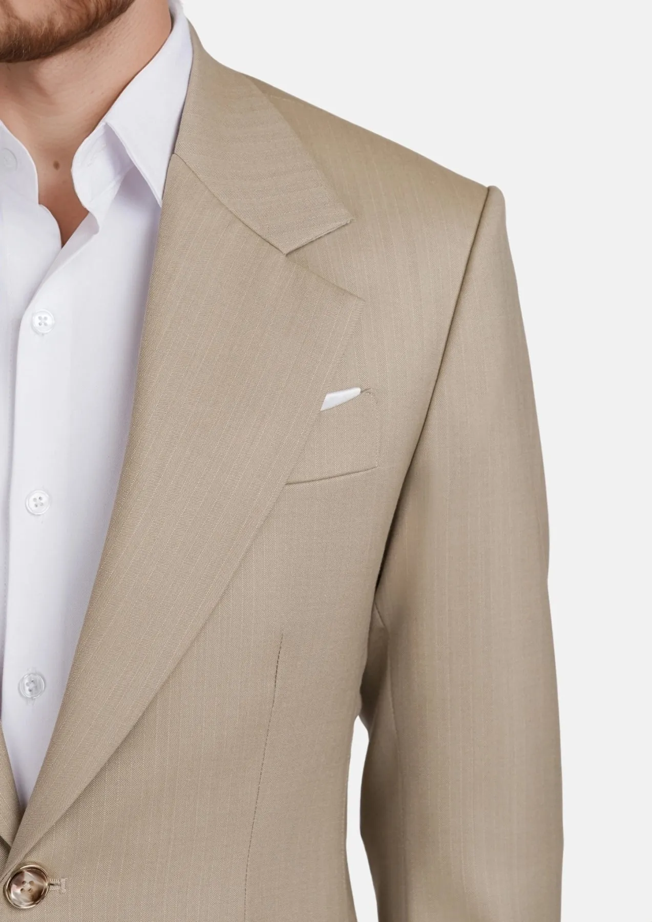 Sand Herringbone Ellis Jacket sold by Sartoro product image thumbnail 2
