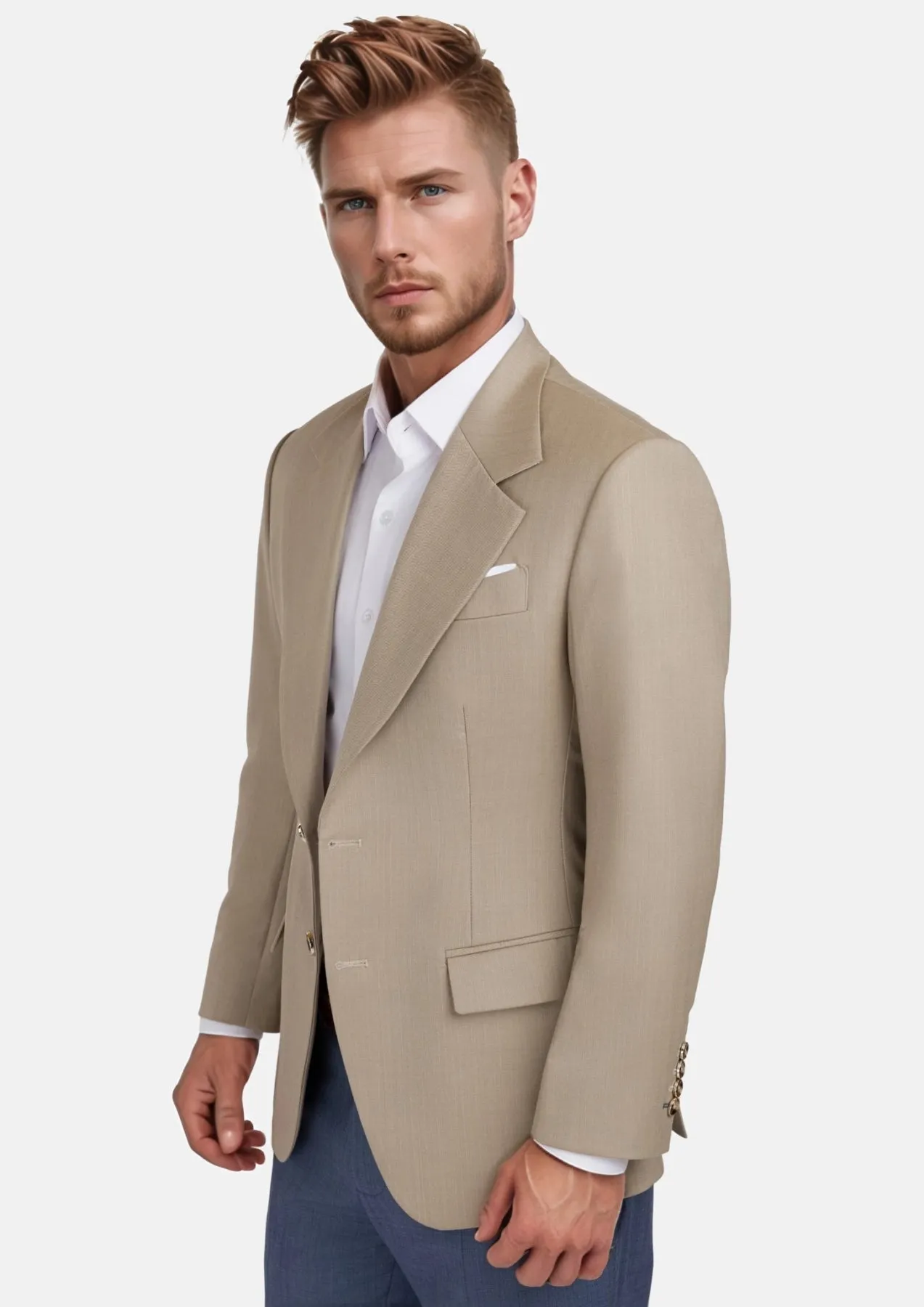 Sand Herringbone Ellis Jacket sold by Sartoro product image thumbnail 3