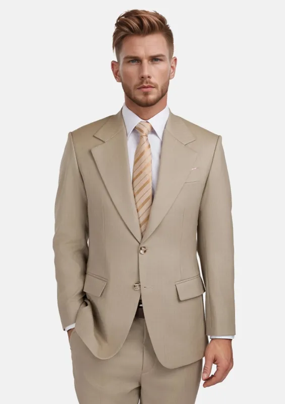 Sand Herringbone Ellis Suit sold by Sartoro