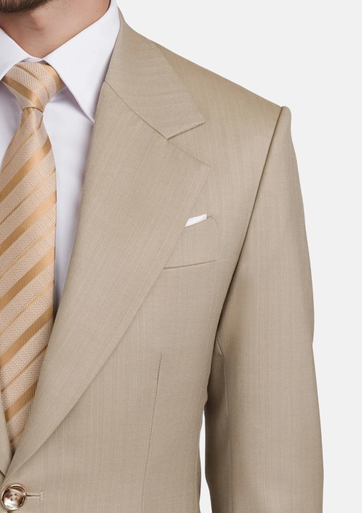 Sand Herringbone Ellis Suit sold by Sartoro product image thumbnail 2