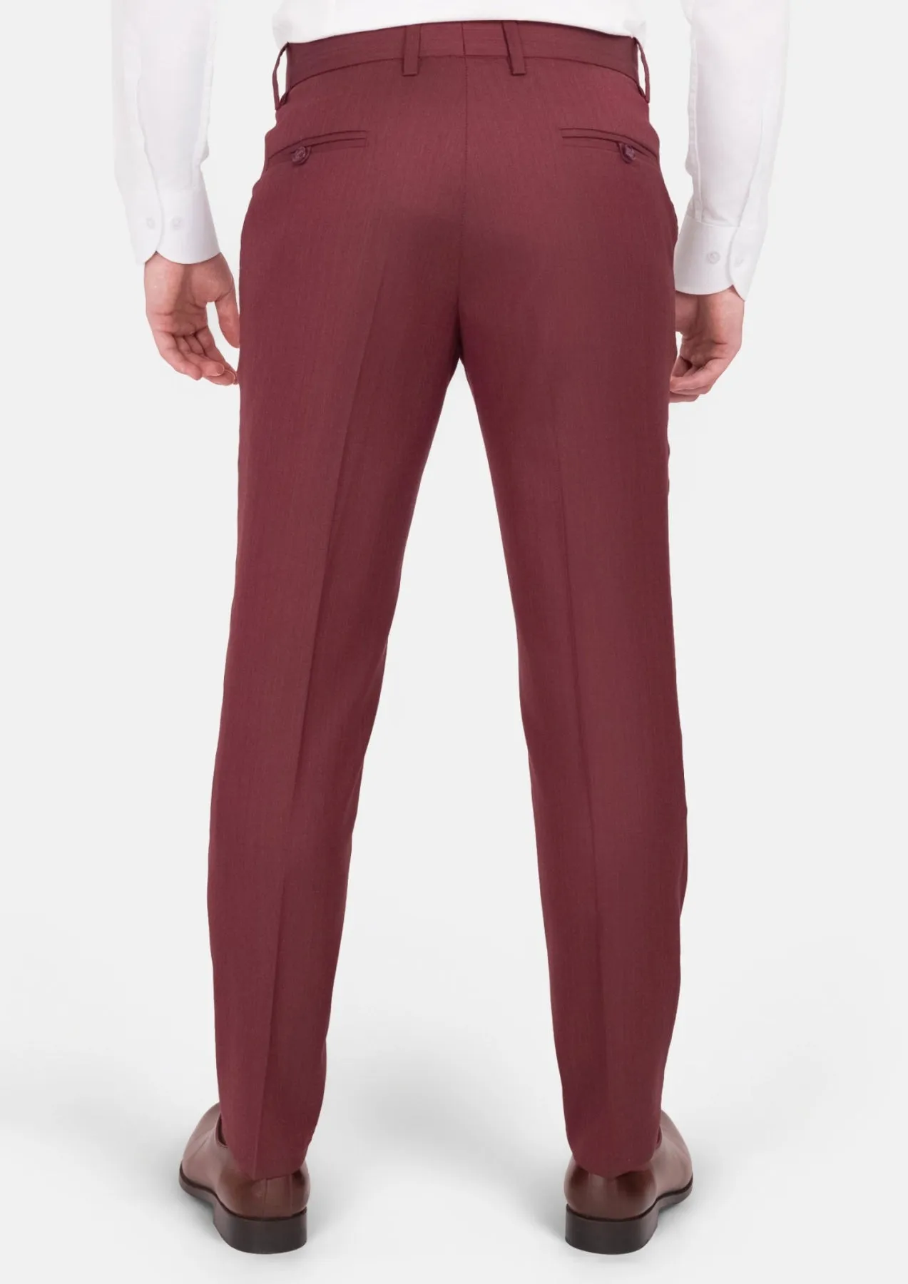 Burgundy Herringbone Pants sold by Sartoro product image thumbnail 5