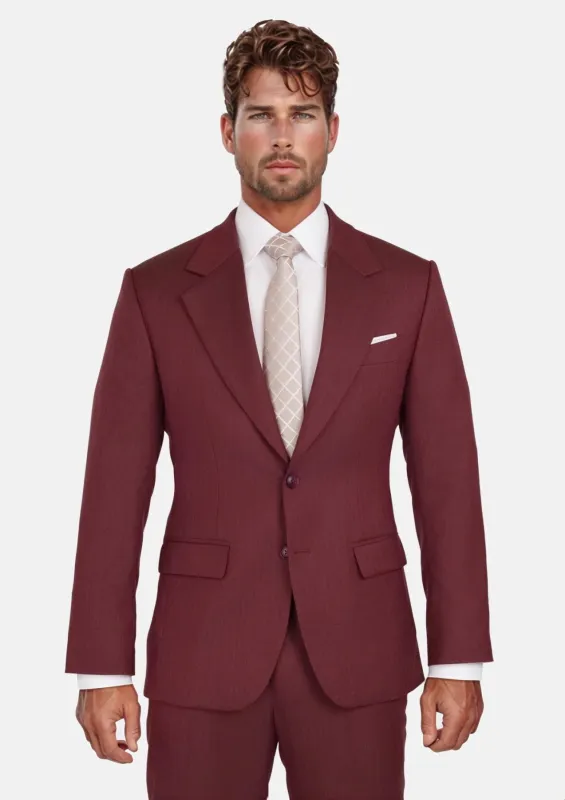 Burgundy Herringbone Ellis Suit sold by Sartoro
