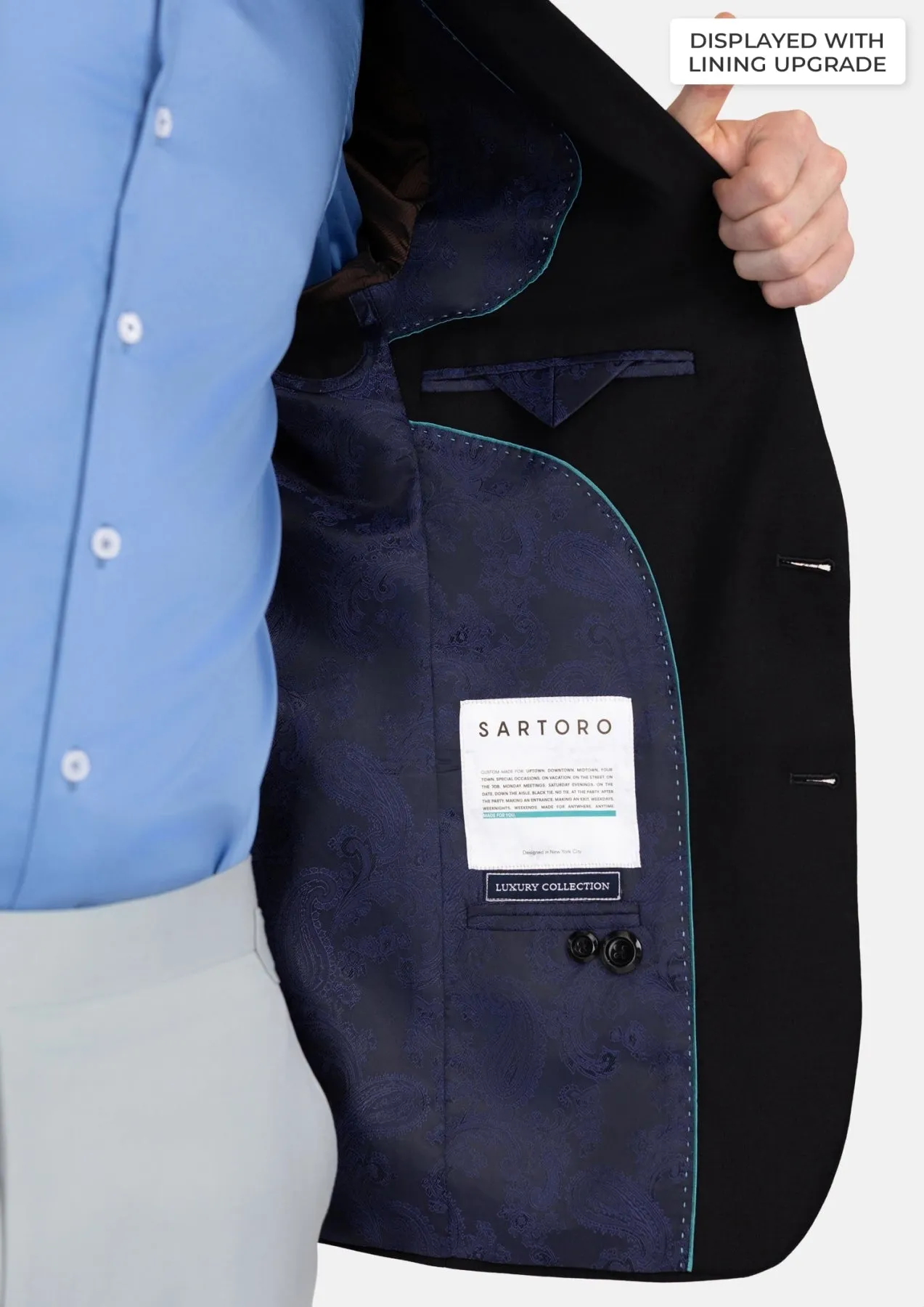 Onyx Black Bryant Jacket sold by Sartoro product image thumbnail 4