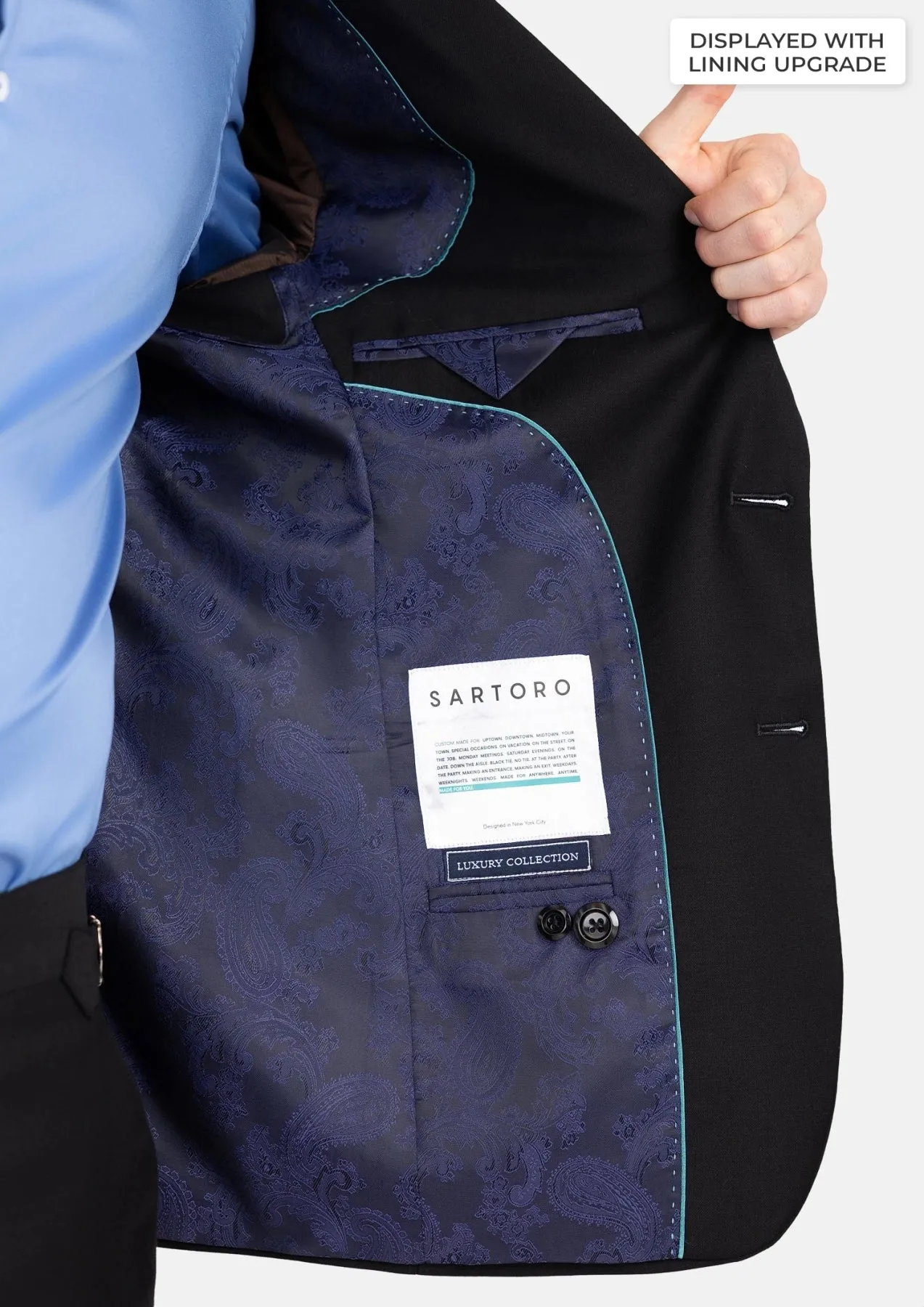 Onyx Black Bryant Suit sold by Sartoro product image thumbnail 4