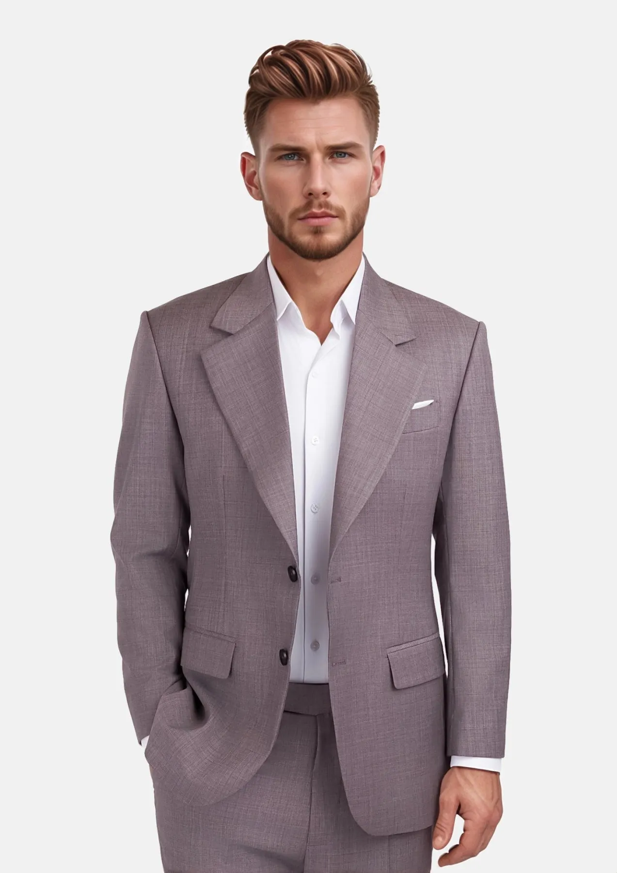Wisteria Lilac Sharkskin Suit sold by Sartoro product image thumbnail 5