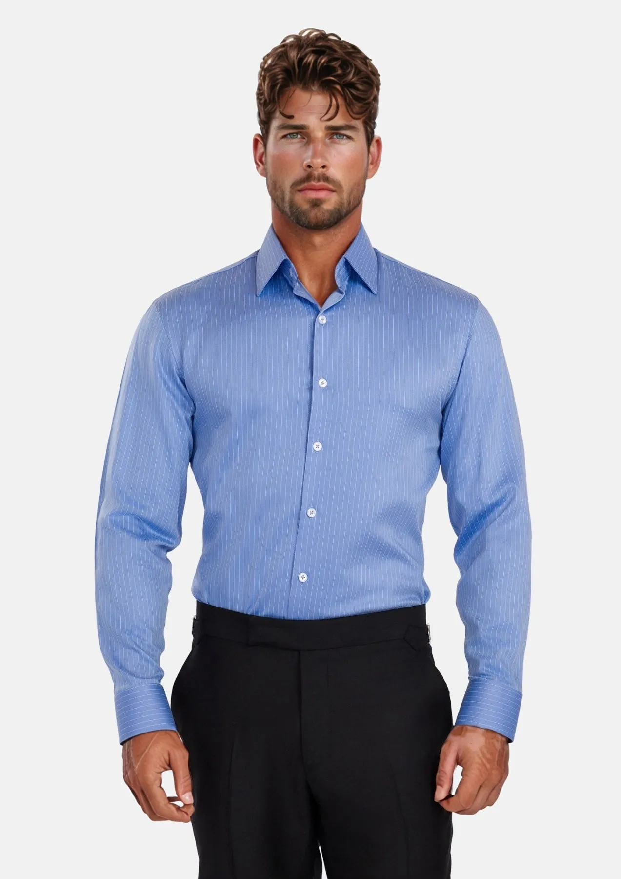 Royal Bamboo Stripe Shirt sold by Sartoro product image thumbnail 2